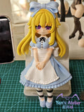 16cm Black Souls Alice Handmade Clay Model With Dust Cover