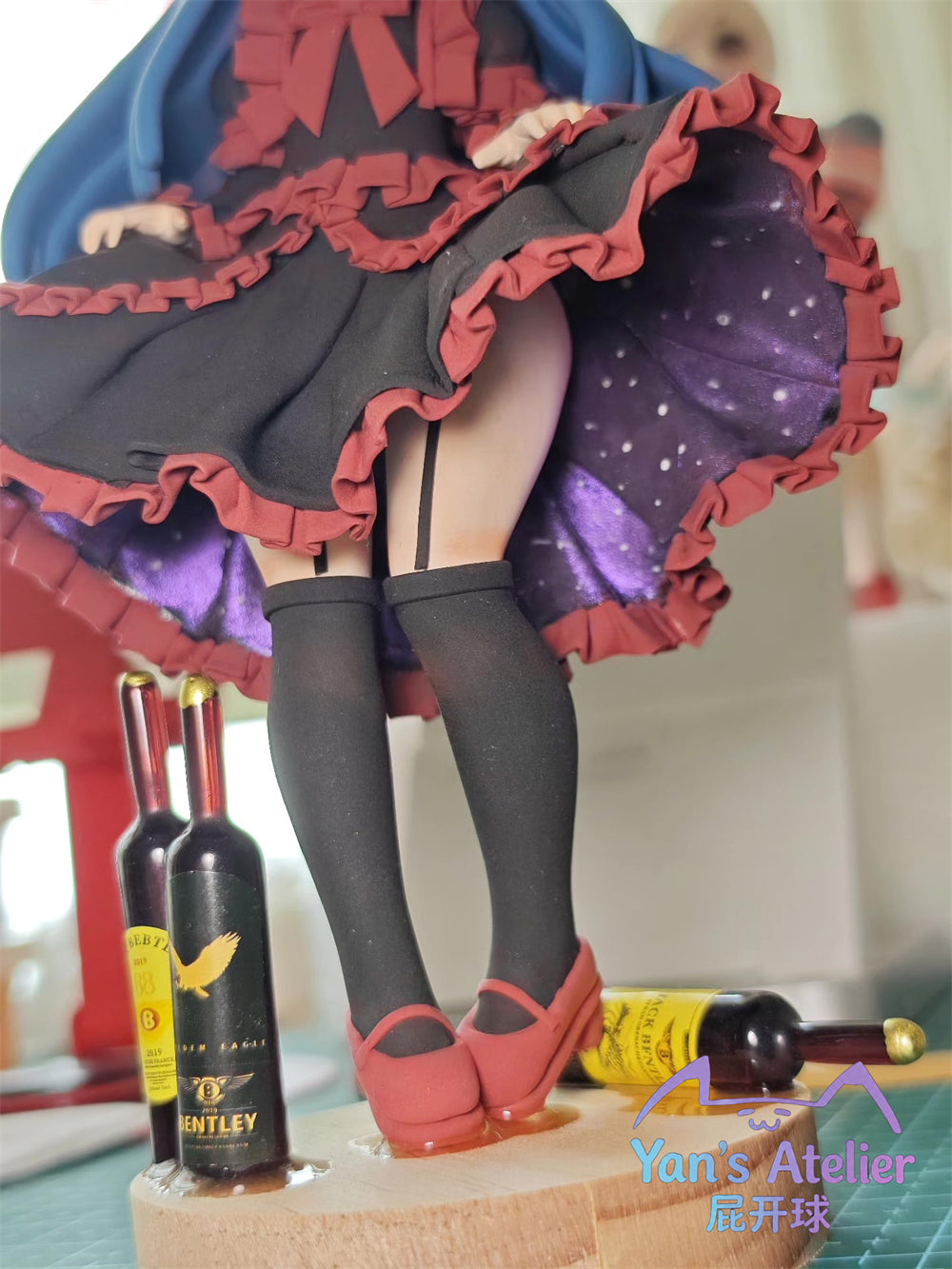 18cm Black Souls 2 Mabel Handmade Clay Model with Dust Cover
