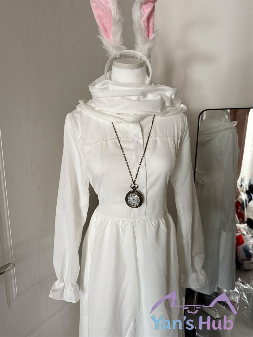 Custom Made Blacksouls2 White Rabbit Norden Cosplay Set Including Wig And Props