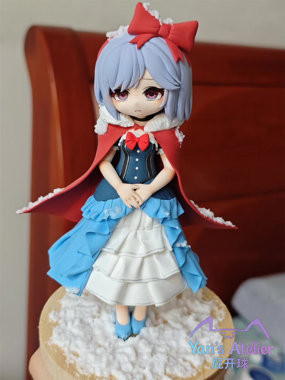 18cm Black Souls 2 Snow White Handmade Clay Model with Dust Cover