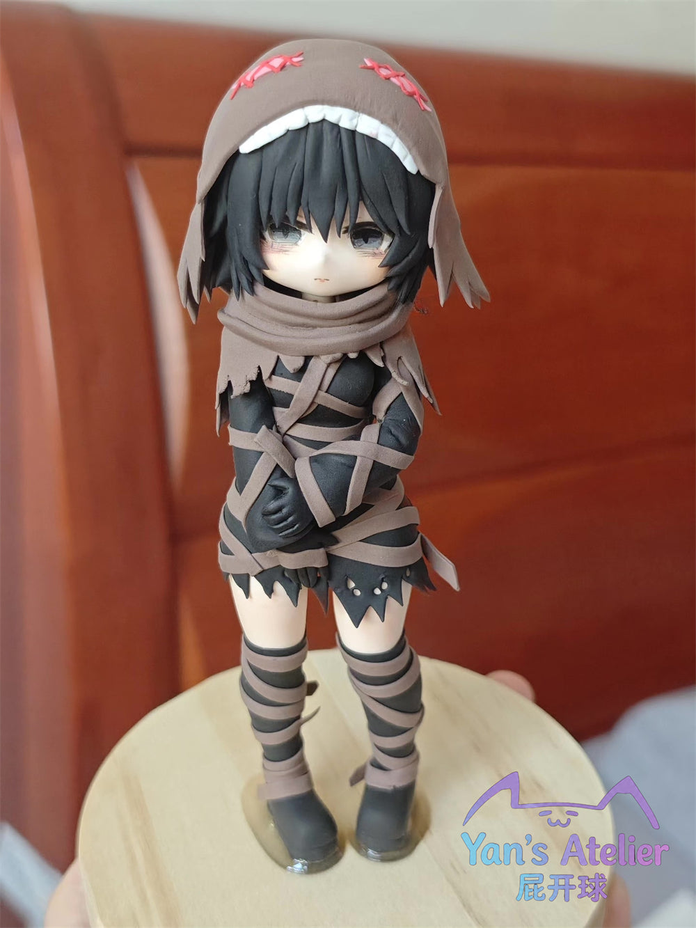 18cm Black Souls 2 Miranda Handmade Clay Model with Dust Cover