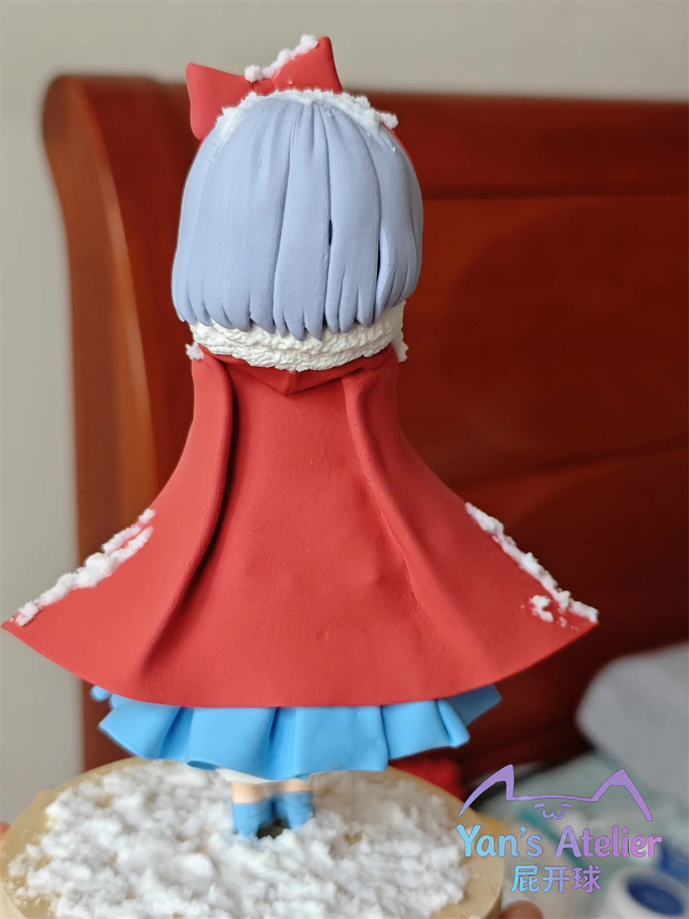 18cm Black Souls 2 Snow White Handmade Clay Model with Dust Cover