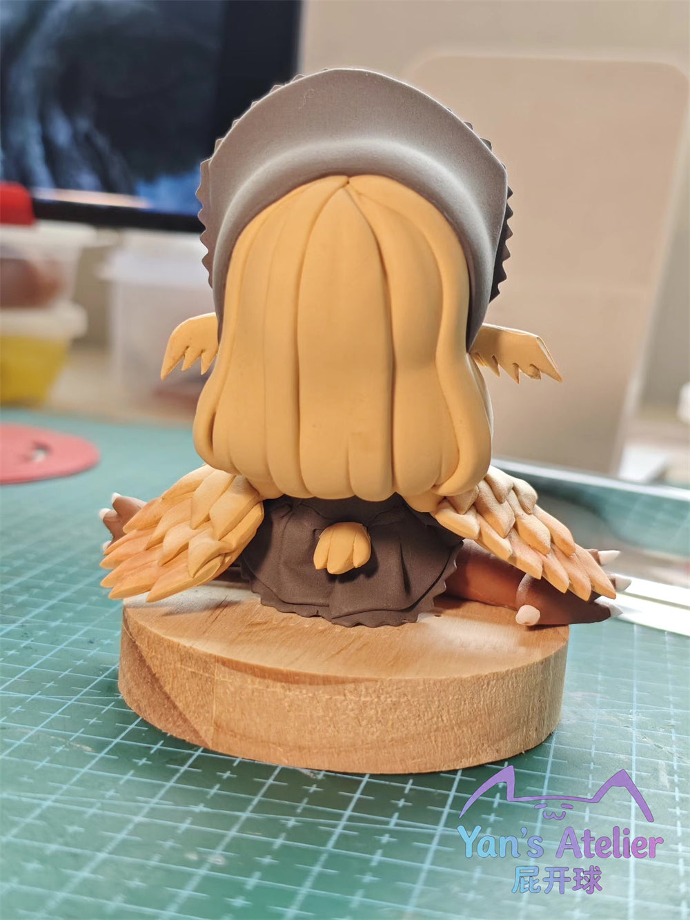 10cm Black Souls 2 Dodo Handmade Clay Model with Dust Cover